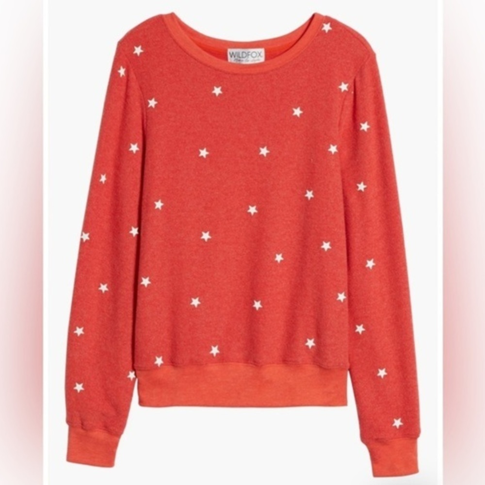 NWOT Wildfox Sweater Pullover-Star Baggy Beach Pullover -Size M-RARE